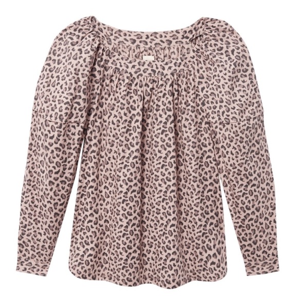 La Vie Rebecca Taylor Ocelot poplin top Size Small - Picture 6 of 17